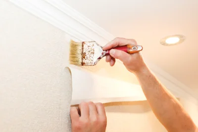 Pose de papier peint à Andilly — revêtements muraux et toiles de verre